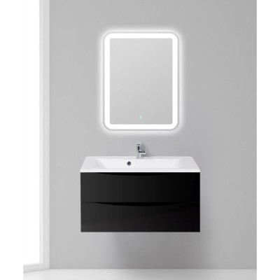 Тумба под раковину BelBagno Marino MARINO-900-2C-SO-NL-P, 90 х 45 х 55 см, Nero Lucido - черный глянец