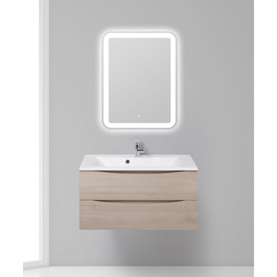 Тумба под раковину BelBagno Marino MARINO-900-2C-SO-RG-P, 90 х 45 х 55 см, Rovere Grigio - светлое дерево