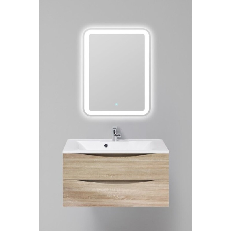 Тумба под раковину BelBagno Marino MARINO-900-2C-SO-WO-P, 90 х 45 х 55 см, Rovere Bianco - светло-коричневый