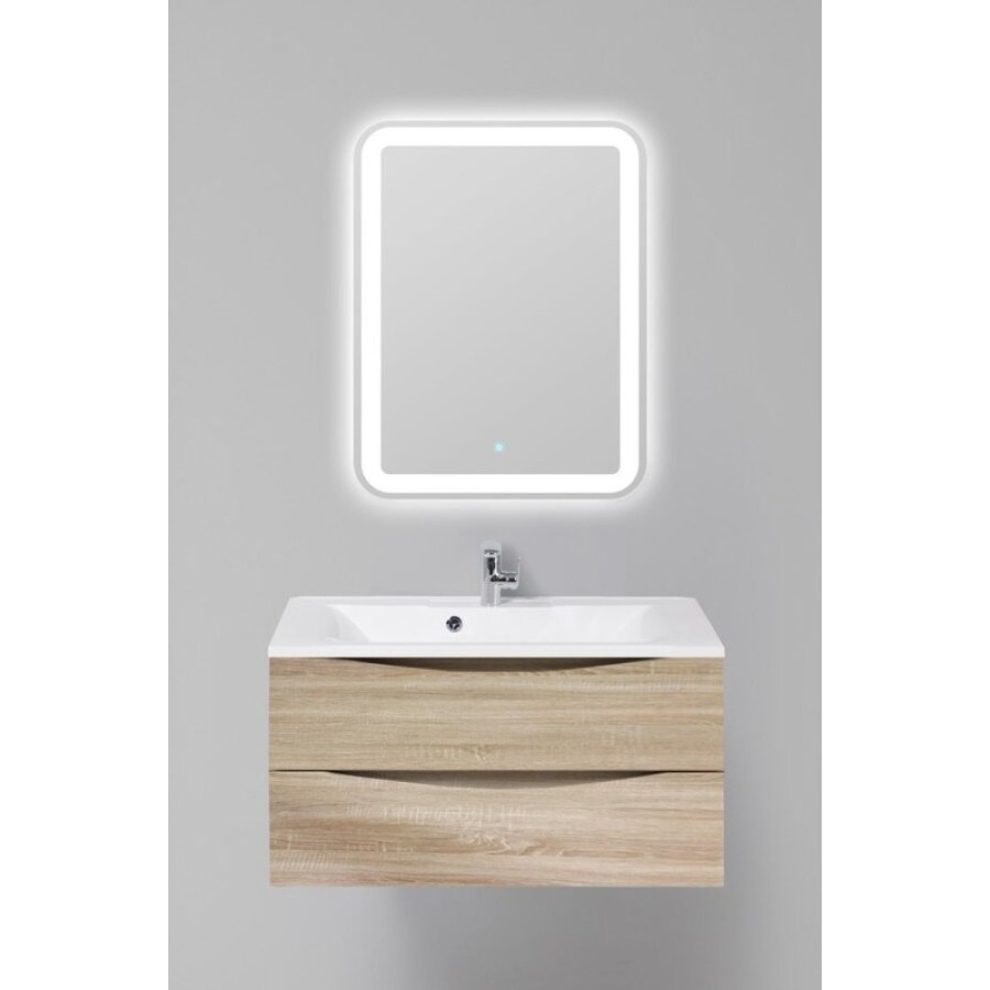 Тумба под раковину BelBagno Marino MARINO-900-2C-SO-WO-P, 90 х 45 х 55 см, Rovere Bianco - светло-коричневый