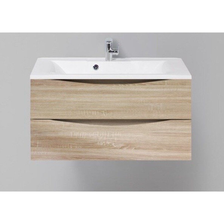 Тумба под раковину BelBagno Marino MARINO-900-2C-SO-WO-P, 90 х 45 х 55 см, Rovere Bianco - светло-коричневый