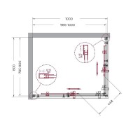 Душевой уголок BelBagno MARINO-AH-2-100/80-C-CR, 100 x 80 см, стекло прозрачное, профиль хром