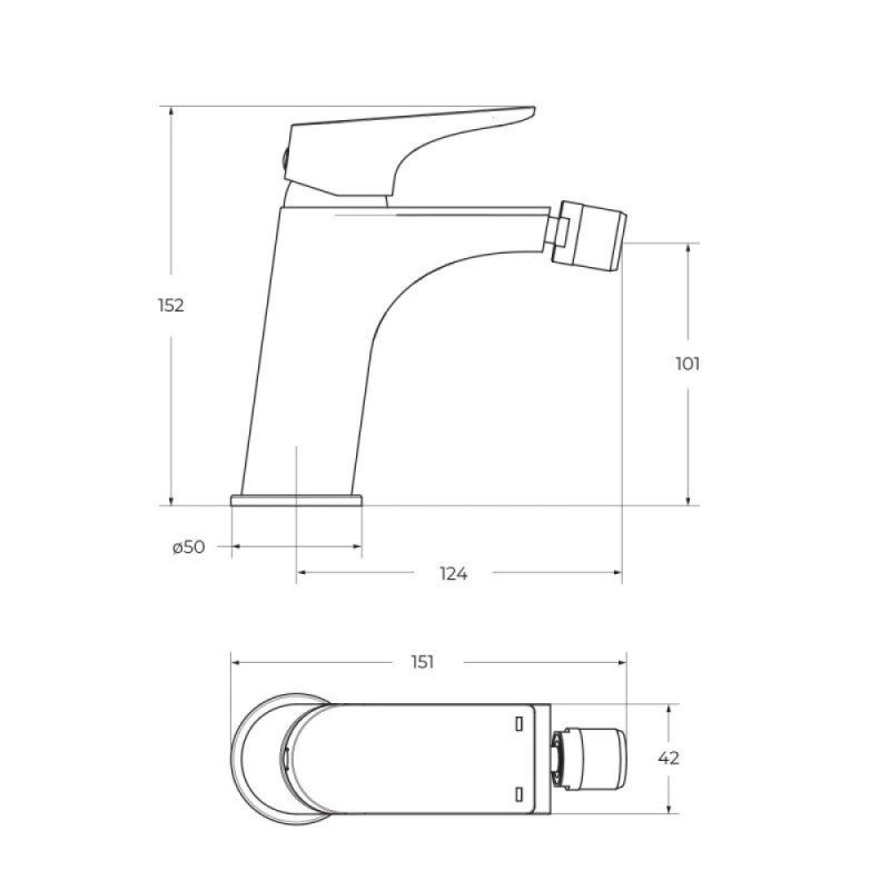 Смеситель для биде BelBagno Marino MARINO-BD-CRM-W0, цвет хром