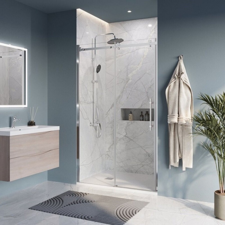 Душевая дверь BelBagno MARINO-BF-1-120-C-Cr, 120 см, стекло прозрачное, профиль хром