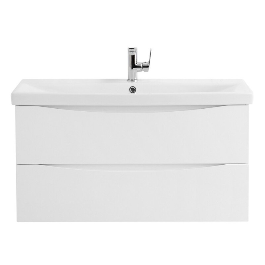 Тумба под раковину BelBagno Marino-Cer 100, подвесная, цвет Bianco Opaco, MARINO-CER-1000-2C-SO-BO-P