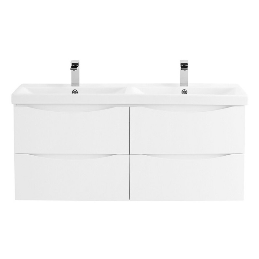 Тумба под раковину BelBagno Marino-Cer 120 см, подвесная, цвет Bianco Lucido, Marino-Cer-1200-4C-SO-2-BL-P