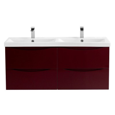 Тумба под раковину BelBagno Marino 120 см, подвесная, цвет Bordo Lucido, MARINO-CER-1200-4C-SO-2-BRDL-P