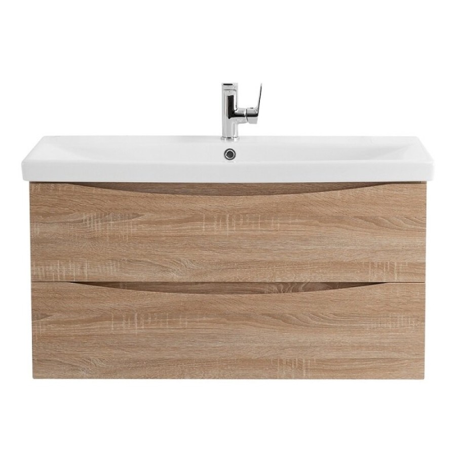 Тумба под раковину BelBagno Marino-Cer 80, подвесная, цвет Rovere Bianco, MARINO-CER-800-2C-SO-WO-P