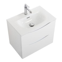 Тумба под раковину BelBagno Marino-Cer-Mini-500-2C-SO-BL-P, 50 см, подвесная, Bianco Lucido