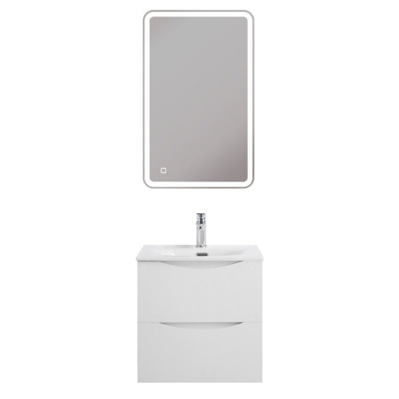 Тумба под раковину BelBagno Marino-Cer-Mini-500-2C-SO-BL-P, 50 см, подвесная, Bianco Lucido