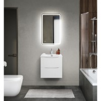 Тумба под раковину BelBagno Marino-Cer-Mini-500-2C-SO-BL-P, 50 см, подвесная, Bianco Lucido