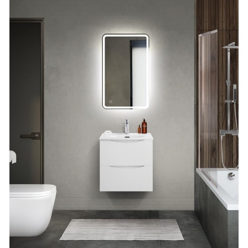 Тумба под раковину BelBagno Marino-Cer-Mini-500-2C-SO-BO-P, 50 см, подвесная, Bianco Opaco