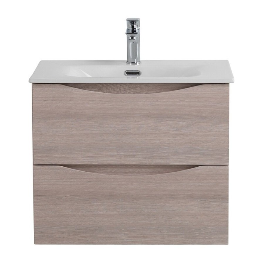 Тумба под раковину BelBagno Marino-Cer-Mini-500-2C-SO-RG-P, 50 см, подвесная, Rovere Grigio
