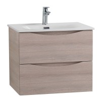 Тумба под раковину BelBagno Marino-Cer-Mini-500-2C-SO-RG-P, 50 см, подвесная, Rovere Grigio