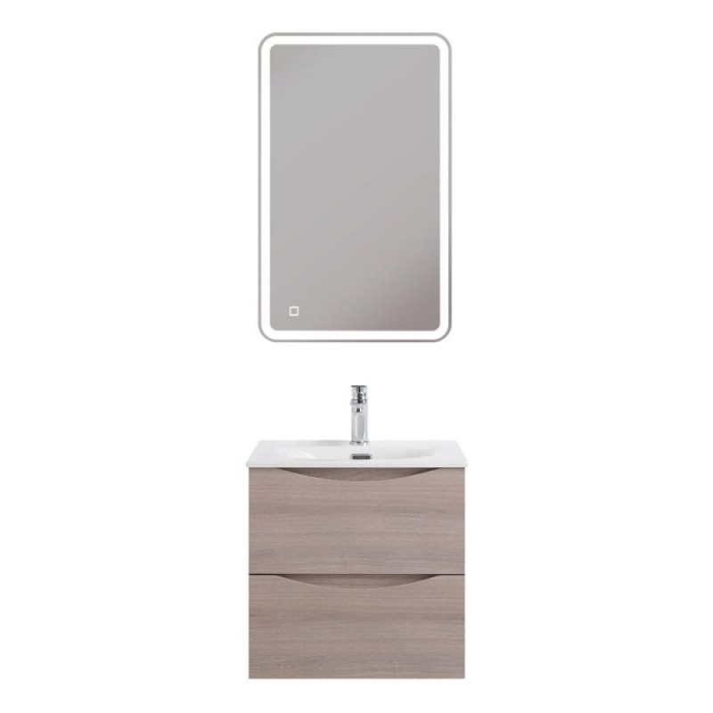 Тумба под раковину BelBagno Marino-Cer-Mini-500-2C-SO-RG-P, 50 см, подвесная, Rovere Grigio