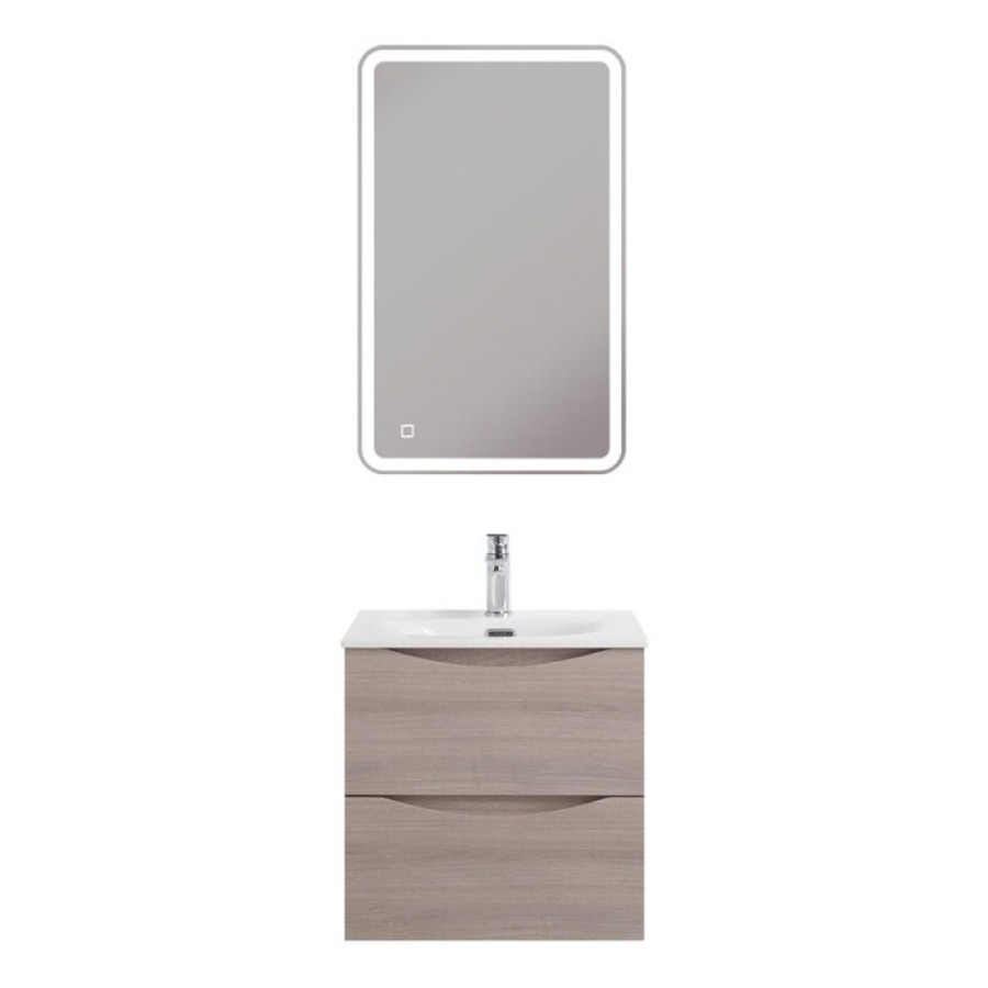 Тумба под раковину BelBagno Marino-Cer-Mini-500-2C-SO-RG-P, 50 см, подвесная, Rovere Grigio