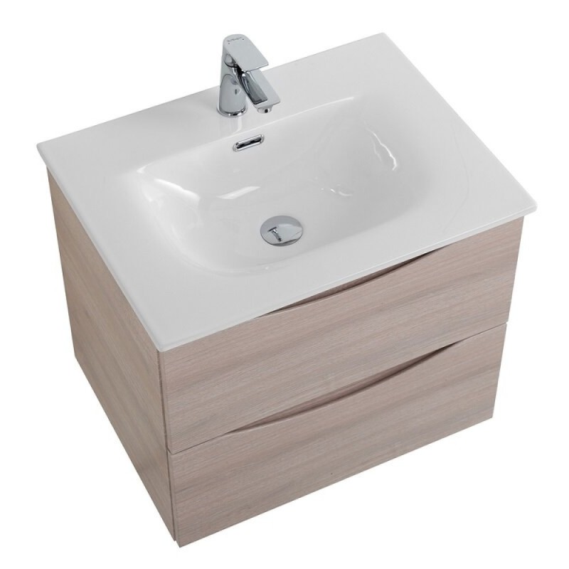Тумба под раковину BelBagno Marino-Cer-Mini-500-2C-SO-RG-P, 50 см, подвесная, Rovere Grigio