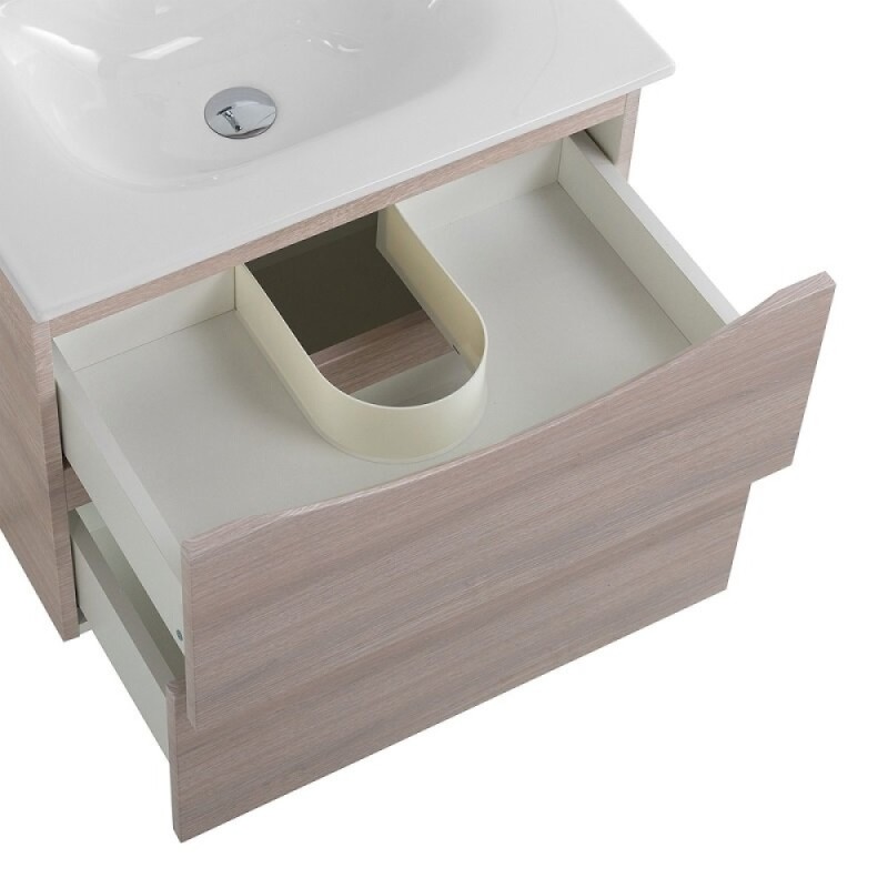Тумба под раковину BelBagno Marino-Cer-Mini-500-2C-SO-RG-P, 50 см, подвесная, Rovere Grigio