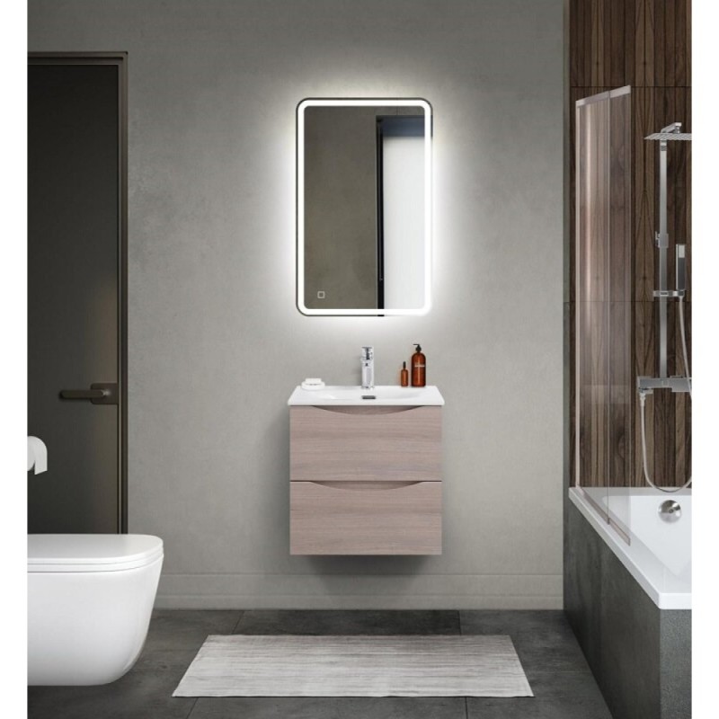Тумба под раковину BelBagno Marino-Cer-Mini-500-2C-SO-RG-P, 50 см, подвесная, Rovere Grigio