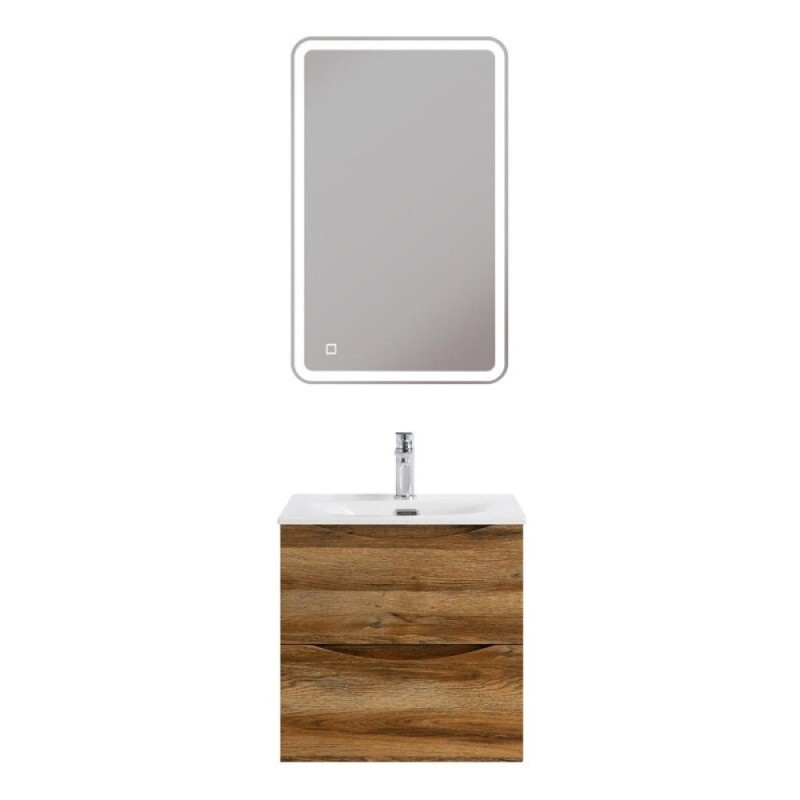 Тумба под раковину BelBagno Marino-Cer-Mini-500-2C-SO-RR-P, 50 см, подвесная, Rovere Rustico