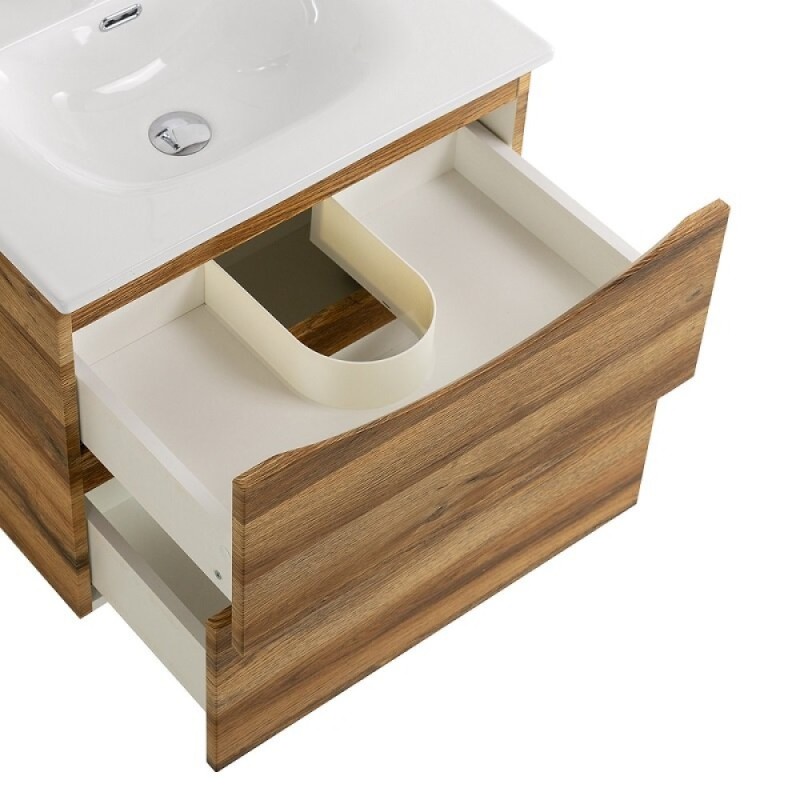 Тумба под раковину BelBagno Marino-Cer-Mini-500-2C-SO-RR-P, 50 см, подвесная, Rovere Rustico