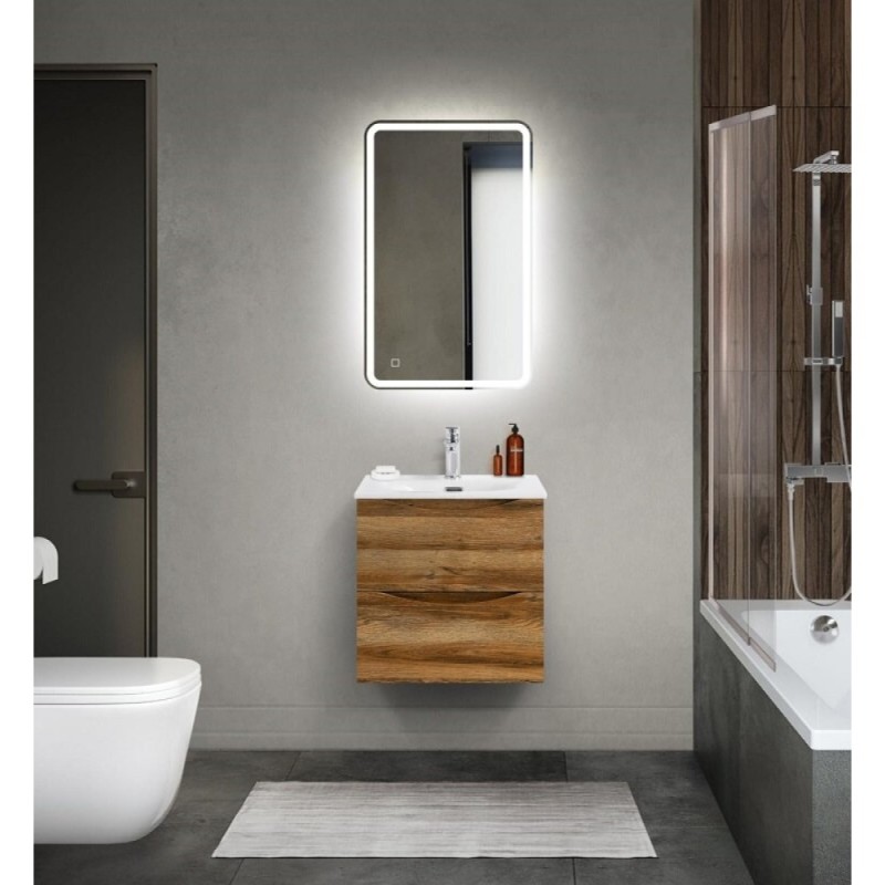 Тумба под раковину BelBagno Marino-Cer-Mini-500-2C-SO-RR-P, 50 см, подвесная, Rovere Rustico