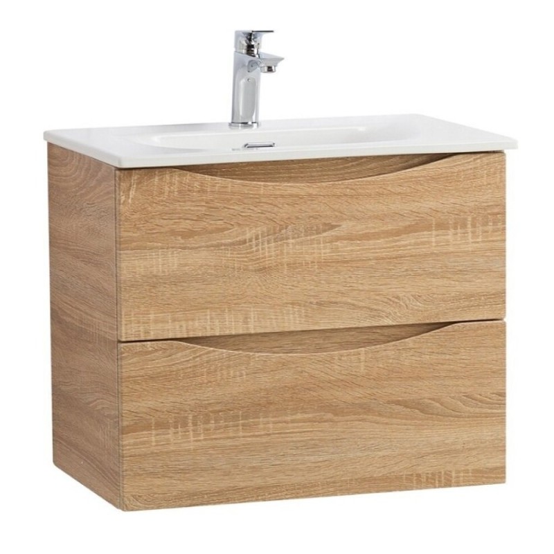 Тумба под раковину BelBagno Marino-Cer-Mini-500-2C-SO-WO-P, 50 см, подвесная, Rovere Bianco