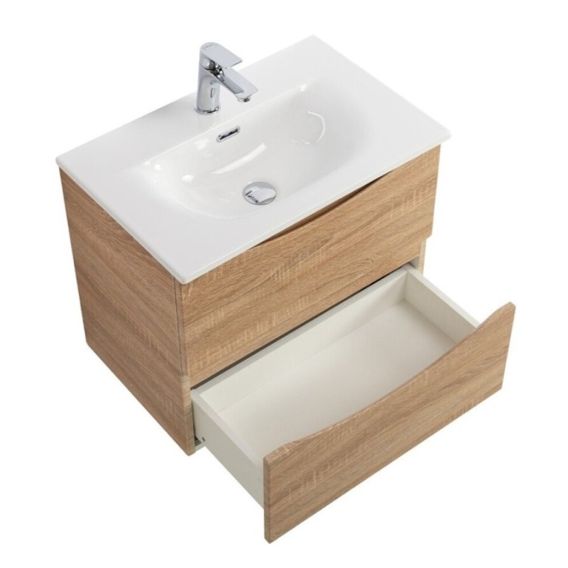 Тумба под раковину BelBagno Marino-Cer-Mini-500-2C-SO-WO-P, 50 см, подвесная, Rovere Bianco