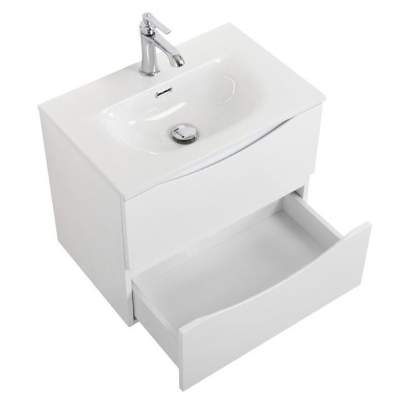 Тумба под раковину BelBagno Marino-Cer-Mini-600-2C-SO-BL-P, 60 см, подвесная, Bianco Lucido