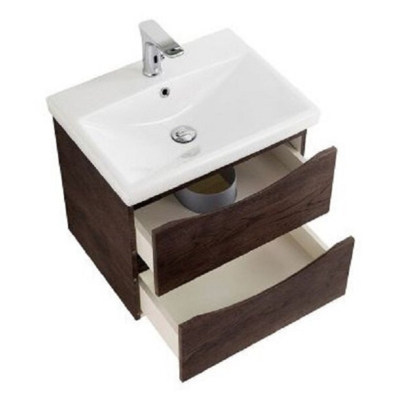 Тумба под раковину BelBagno Marino-Cer-Mini-600-2C-SO-RNG-P, 60 см, подвесная, Rovere Nature Grigio
