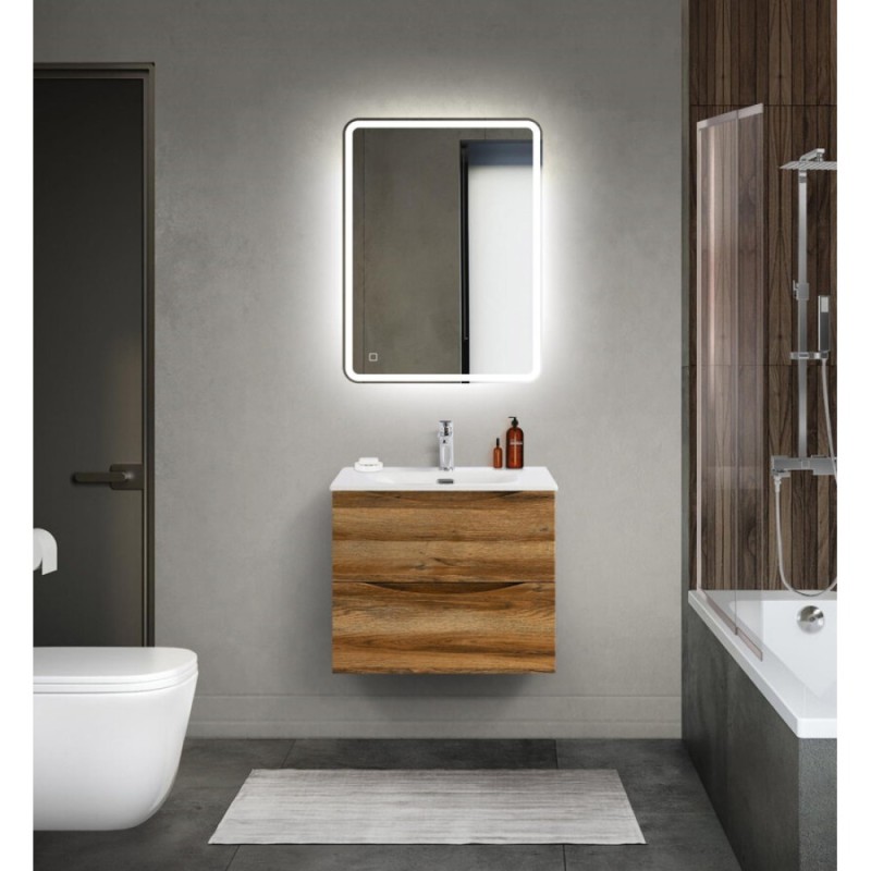 Тумба под раковину BelBagno Marino-Cer-Mini-600-2C-SO-RR-P, 60 см, подвесная, Rovere Rustico