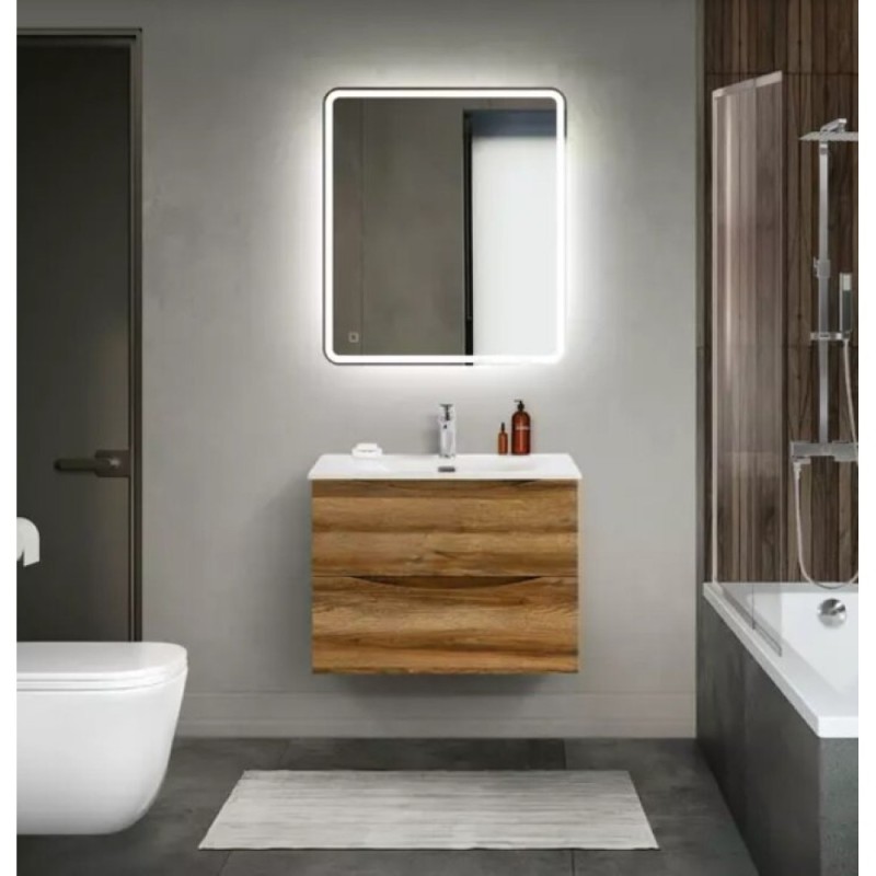 Тумба под раковину BelBagno Marino-Cer-Mini-700-2C-SO-RR-P, 70 см, подвесная, Rovere Rustico