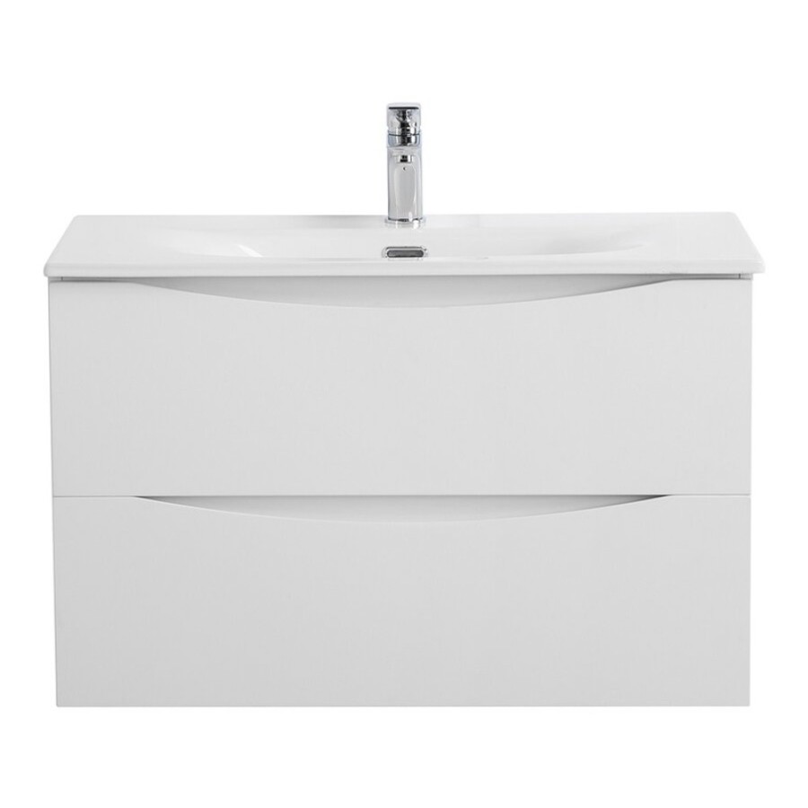 Тумба под раковину BelBagno Marino-Cer-Mini-800-2C-SO-BO-P, 80 см, подвесная, Bianco Opaco