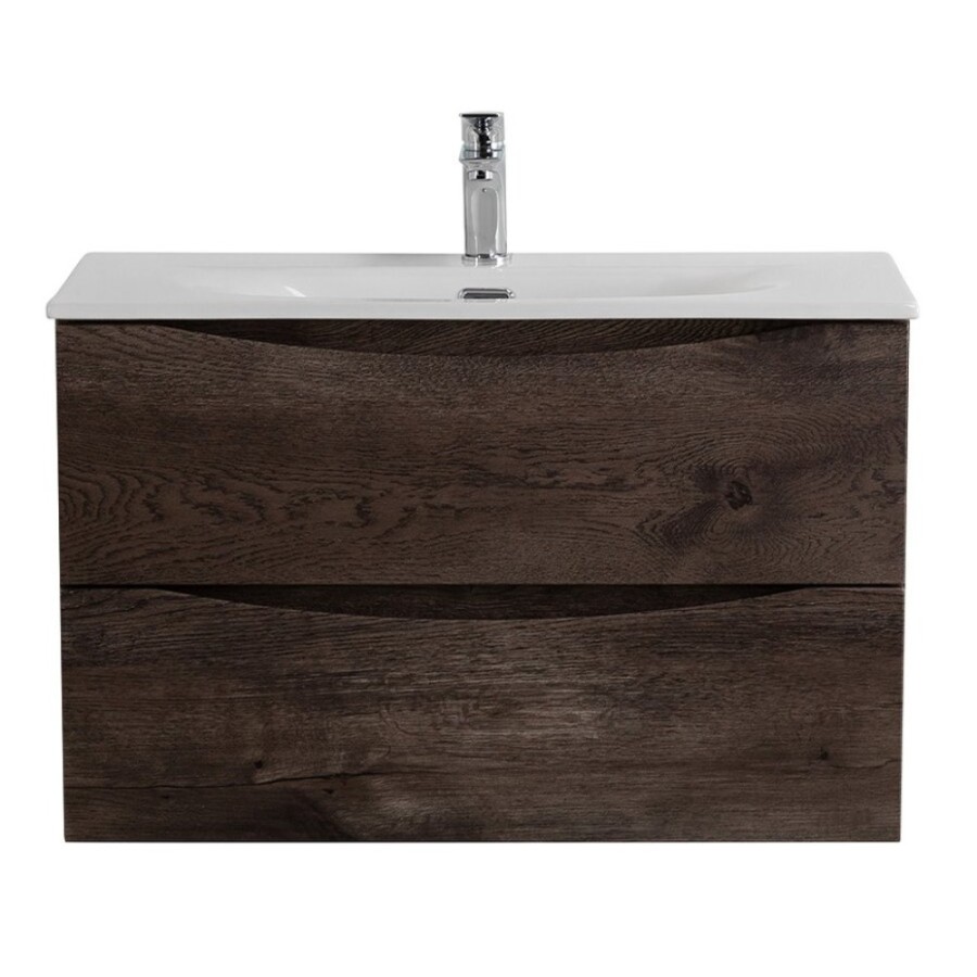 Тумба под раковину BelBagno Marino-Cer-Mini-800-2C-SO-RNG-P, 80 см, подвесная, Rovere Nature Grigio