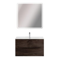 Тумба под раковину BelBagno Marino-Cer-Mini-800-2C-SO-RNG-P, 80 см, подвесная, Rovere Nature Grigio