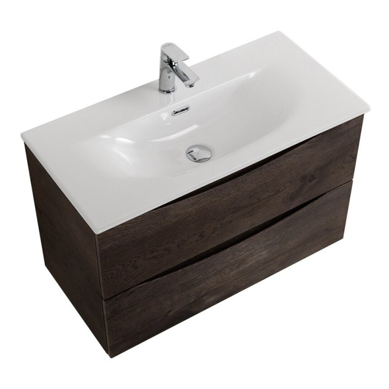 Тумба под раковину BelBagno Marino-Cer-Mini-800-2C-SO-RNG-P, 80 см, подвесная, Rovere Nature Grigio