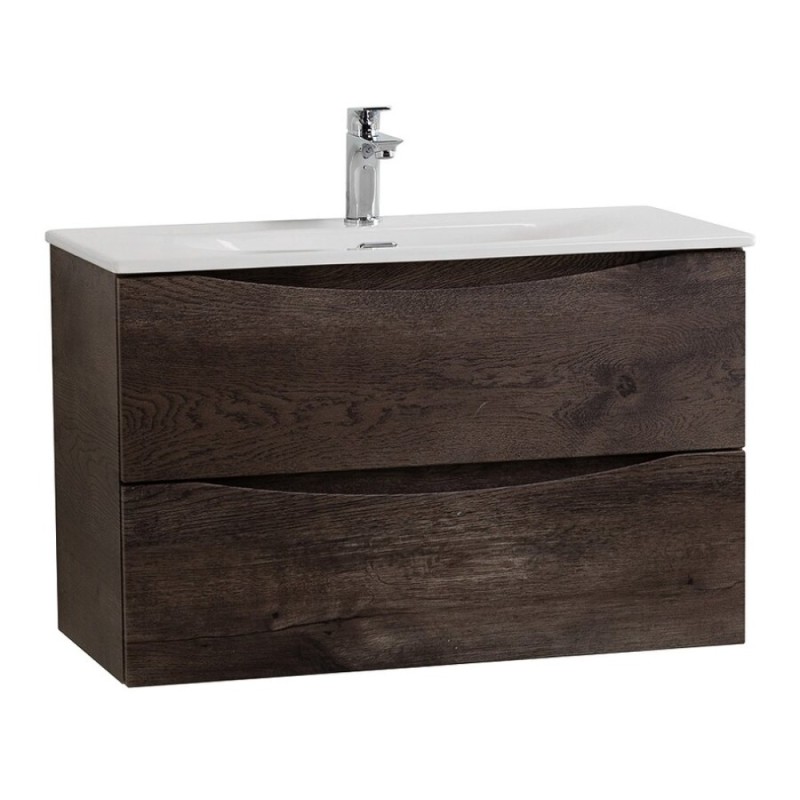 Тумба под раковину BelBagno Marino-Cer-Mini-800-2C-SO-RNG-P, 80 см, подвесная, Rovere Nature Grigio