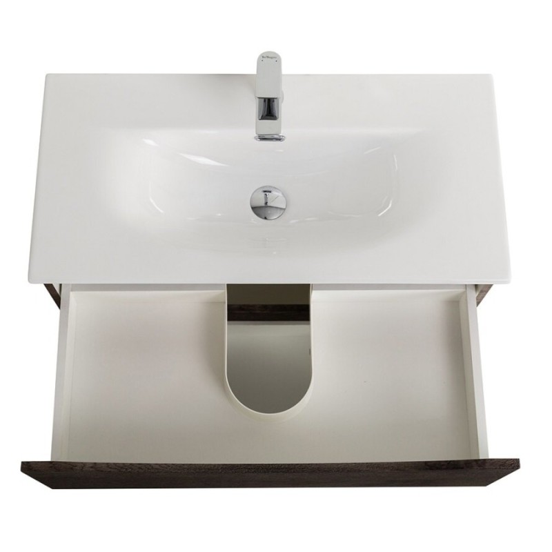 Тумба под раковину BelBagno Marino-Cer-Mini-800-2C-SO-RNG-P, 80 см, подвесная, Rovere Nature Grigio