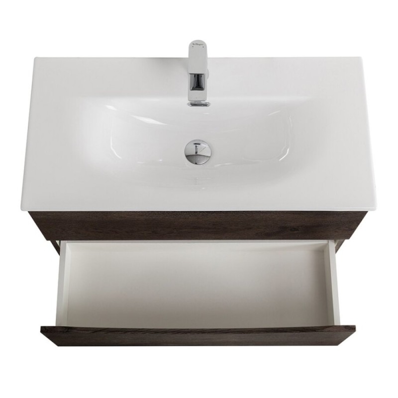 Тумба под раковину BelBagno Marino-Cer-Mini-800-2C-SO-RNG-P, 80 см, подвесная, Rovere Nature Grigio