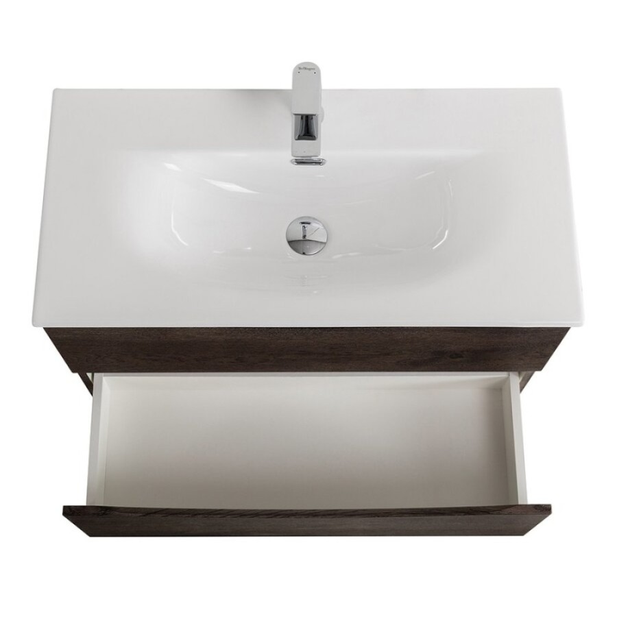 Тумба под раковину BelBagno Marino-Cer-Mini-800-2C-SO-RNG-P, 80 см, подвесная, Rovere Nature Grigio