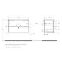 Тумба под раковину BelBagno Marino-Cer-Mini-800-2C-SO-RR-P, 80 см, подвесная, Rovere Rustico