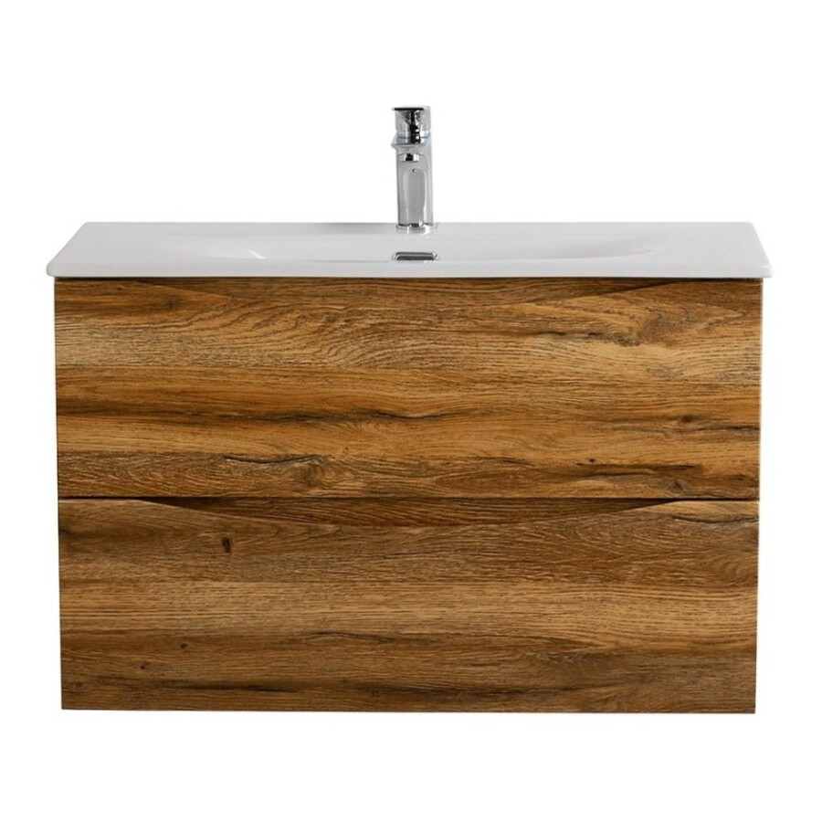 Тумба под раковину BelBagno Marino-Cer-Mini-800-2C-SO-RR-P, 80 см, подвесная, Rovere Rustico