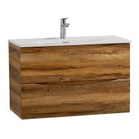 Тумба под раковину BelBagno Marino-Cer-Mini-800-2C-SO-RR-P, 80 см, подвесная, Rovere Rustico