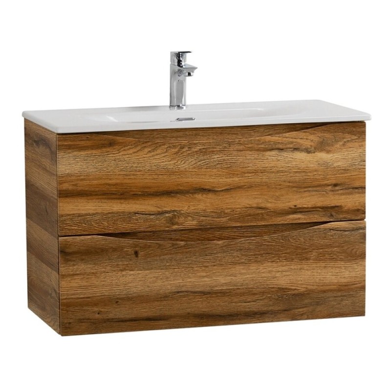 Тумба под раковину BelBagno Marino-Cer-Mini-800-2C-SO-RR-P, 80 см, подвесная, Rovere Rustico