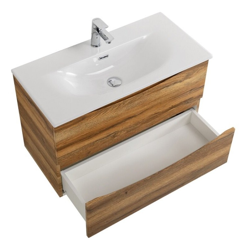 Тумба под раковину BelBagno Marino-Cer-Mini-800-2C-SO-RR-P, 80 см, подвесная, Rovere Rustico