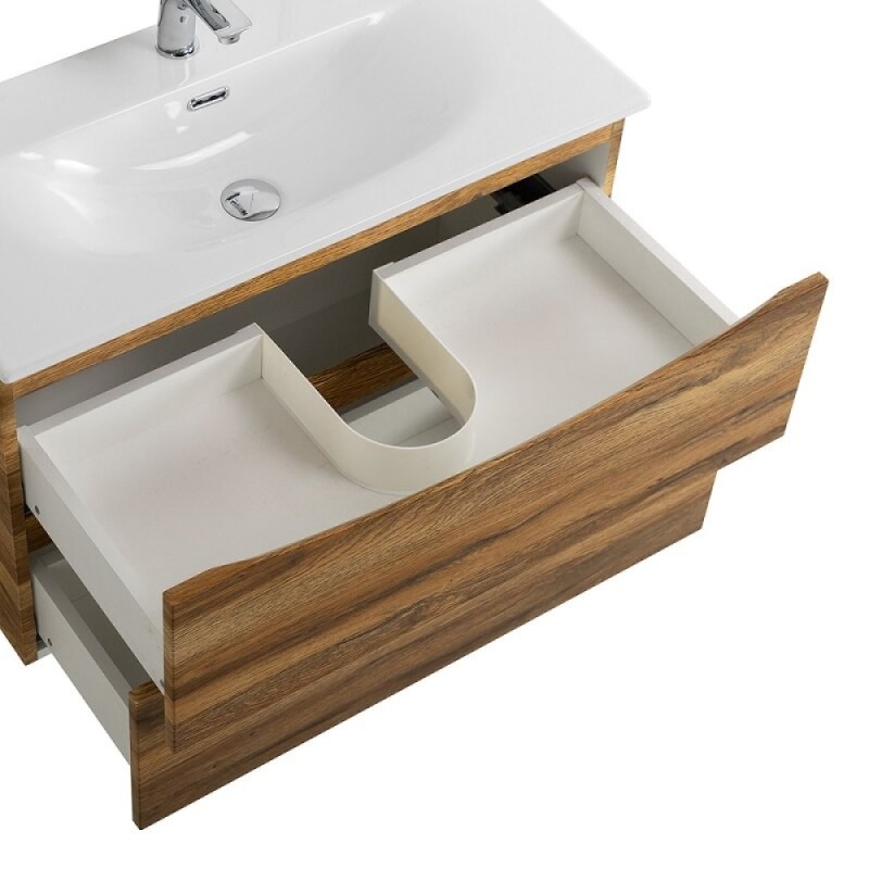Тумба под раковину BelBagno Marino-Cer-Mini-800-2C-SO-RR-P, 80 см, подвесная, Rovere Rustico