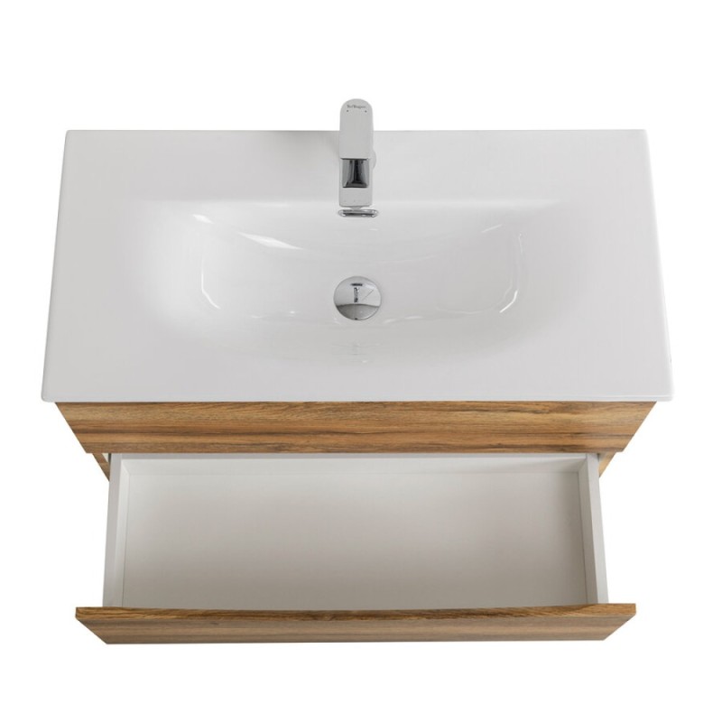 Тумба под раковину BelBagno Marino-Cer-Mini-800-2C-SO-RR-P, 80 см, подвесная, Rovere Rustico