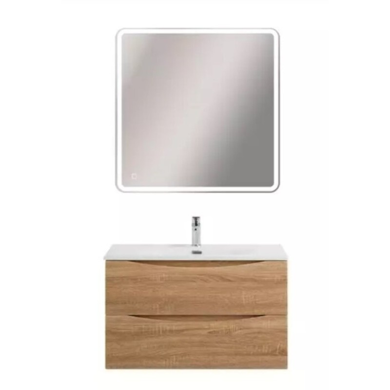 Тумба под раковину BelBagno Marino-Cer-Mini-800-2C-SO-WO-P, 80 см, подвесная, Rovere Bianco