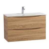 Тумба под раковину BelBagno Marino-Cer-Mini-800-2C-SO-WO-P, 80 см, подвесная, Rovere Bianco
