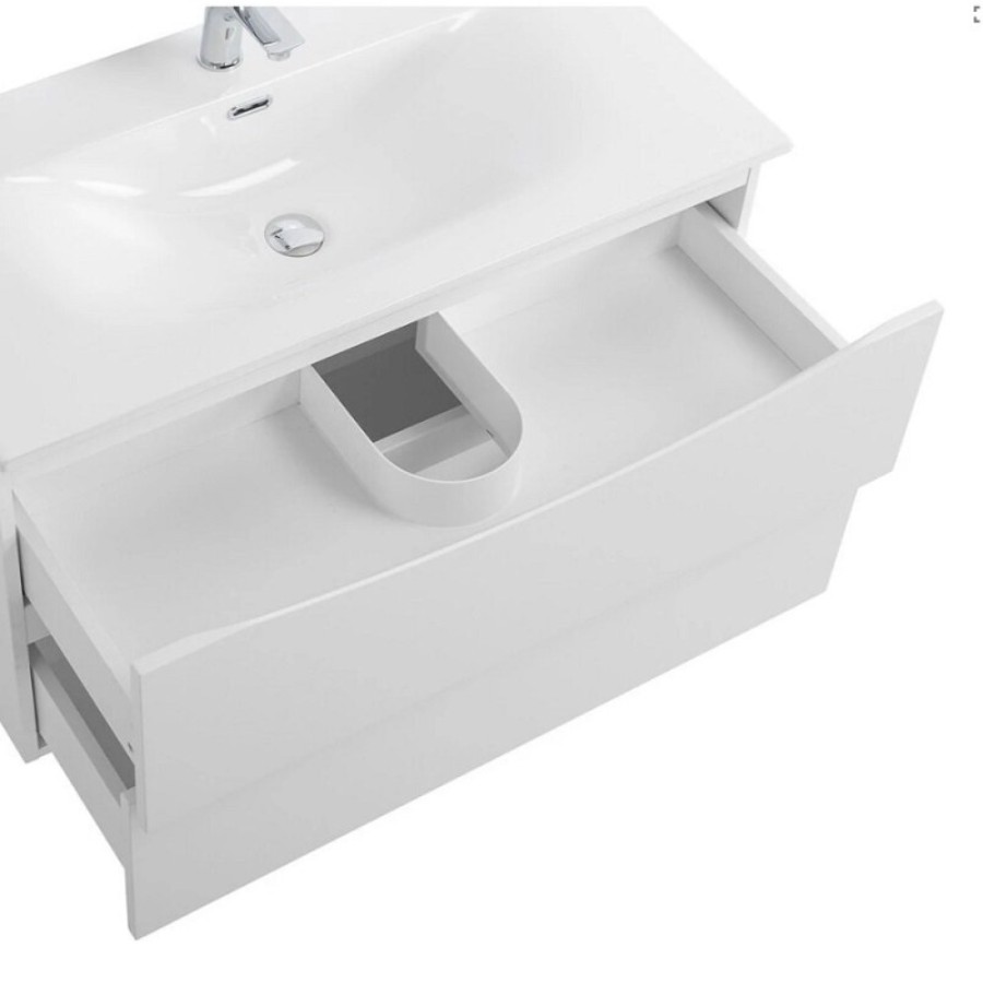 Тумба под раковину BelBagno Marino-Cer-N-1000-2C-SO-BO-P, 100 см, подвесная, Bianco Opaco
